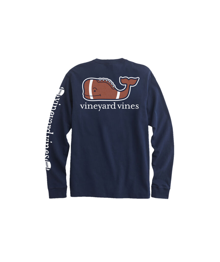 OUTLET Football Whale Long-Sleeve Pocket Tee