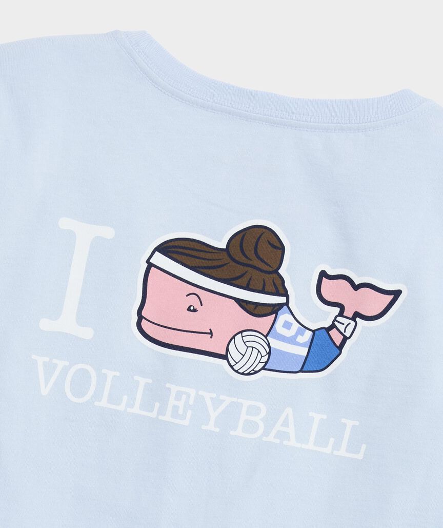 Girls' I Whale Volleyball Long-Sleeve Pocket Tee