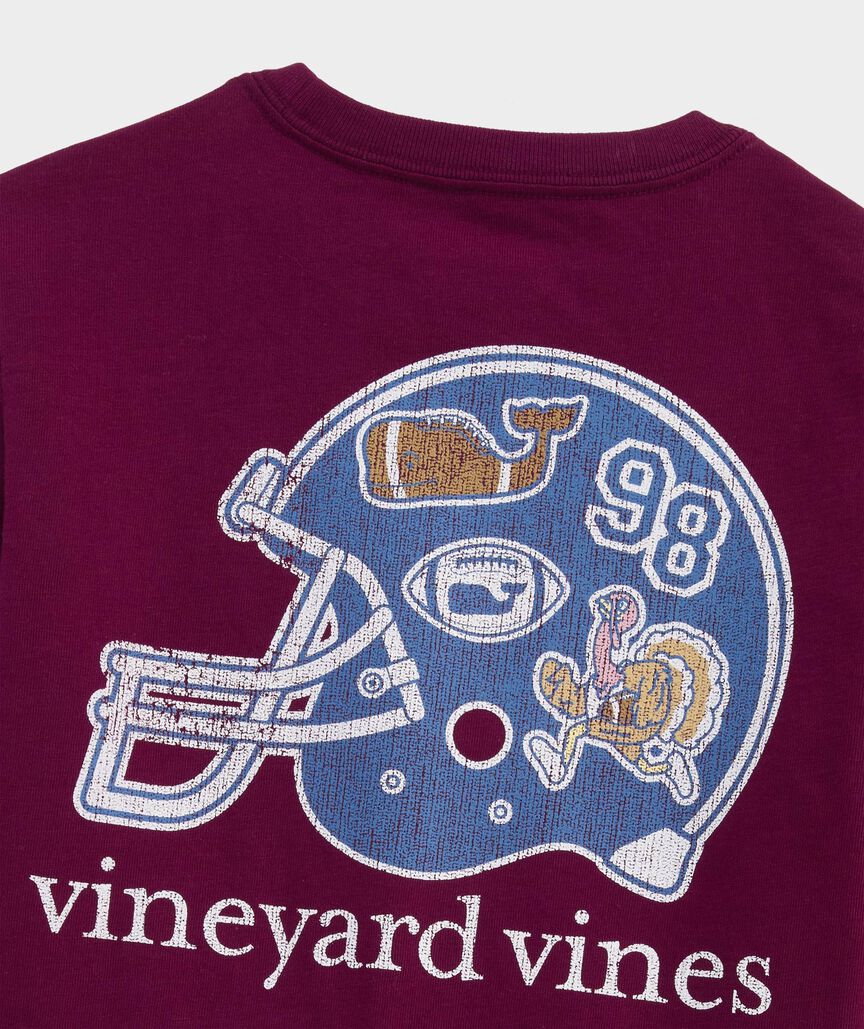 Boys' Sticker Football Helmet Long-Sleeve Pocket Tee