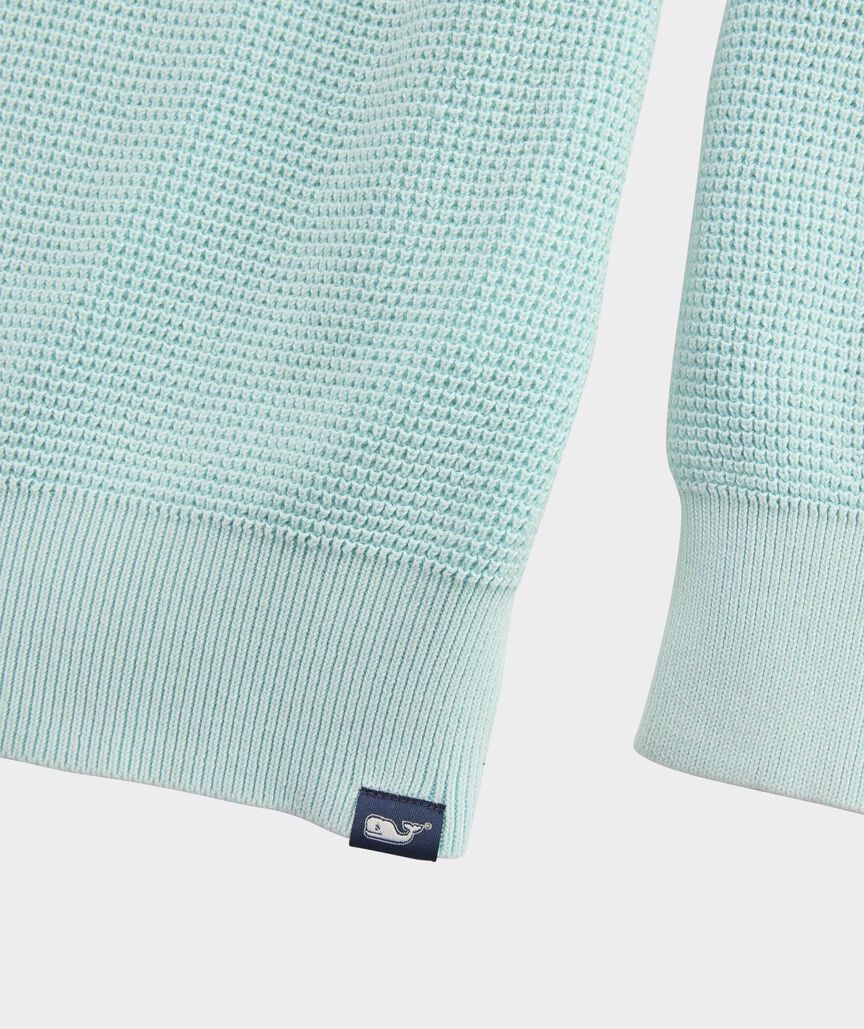 Garment-Dyed Beach Waffle Crewneck