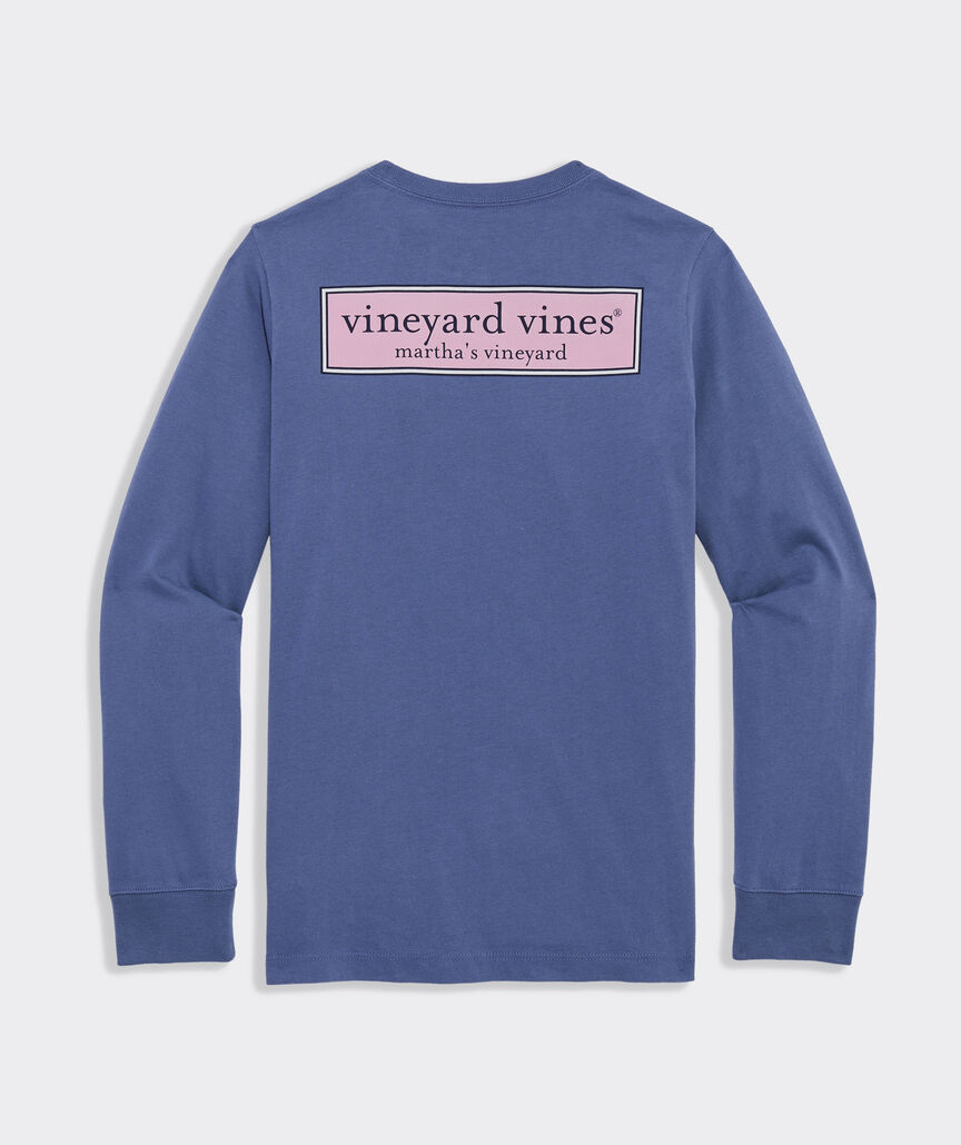 Boys' Classic Logo Box Long-Sleeve Pocket Tee