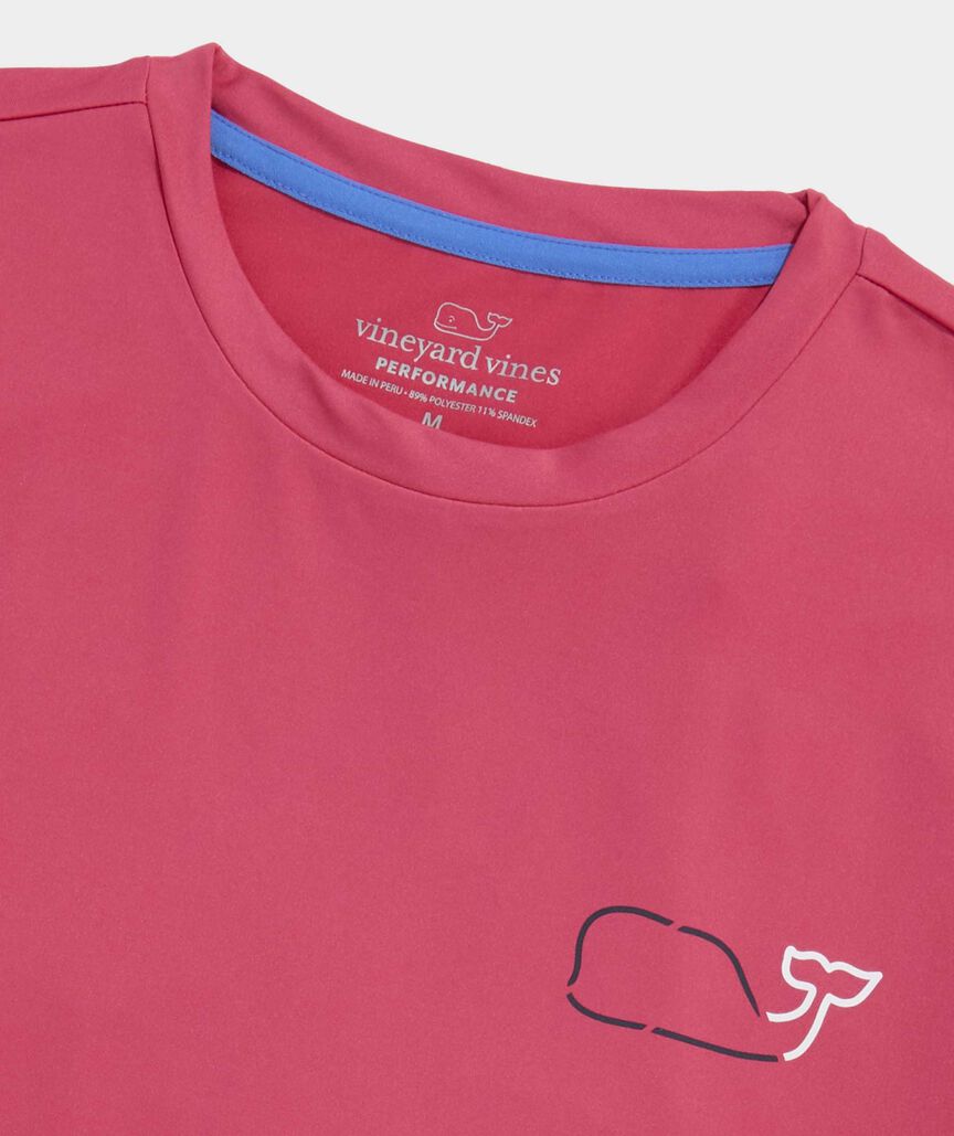 Performance On-The-Go Whale Outline Short-Sleeve Harbor Tee