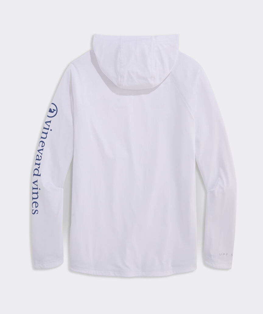 Performance Whale Dot Long-Sleeve Harbor Hoodie Tee