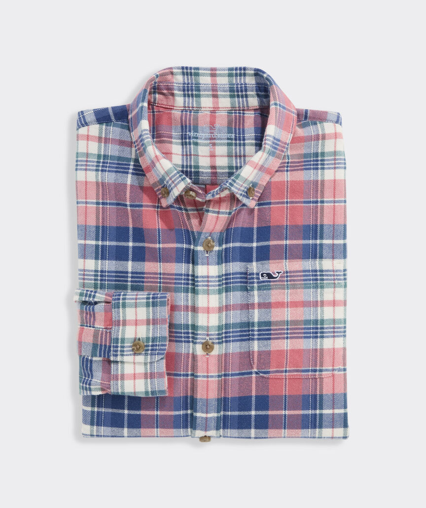 Boys' Plaid Vineyard Flannel Shirt