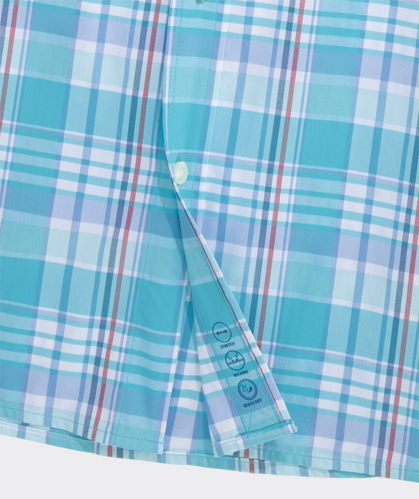 Performance Plaid Short-Sleeve Featherweight Shirt