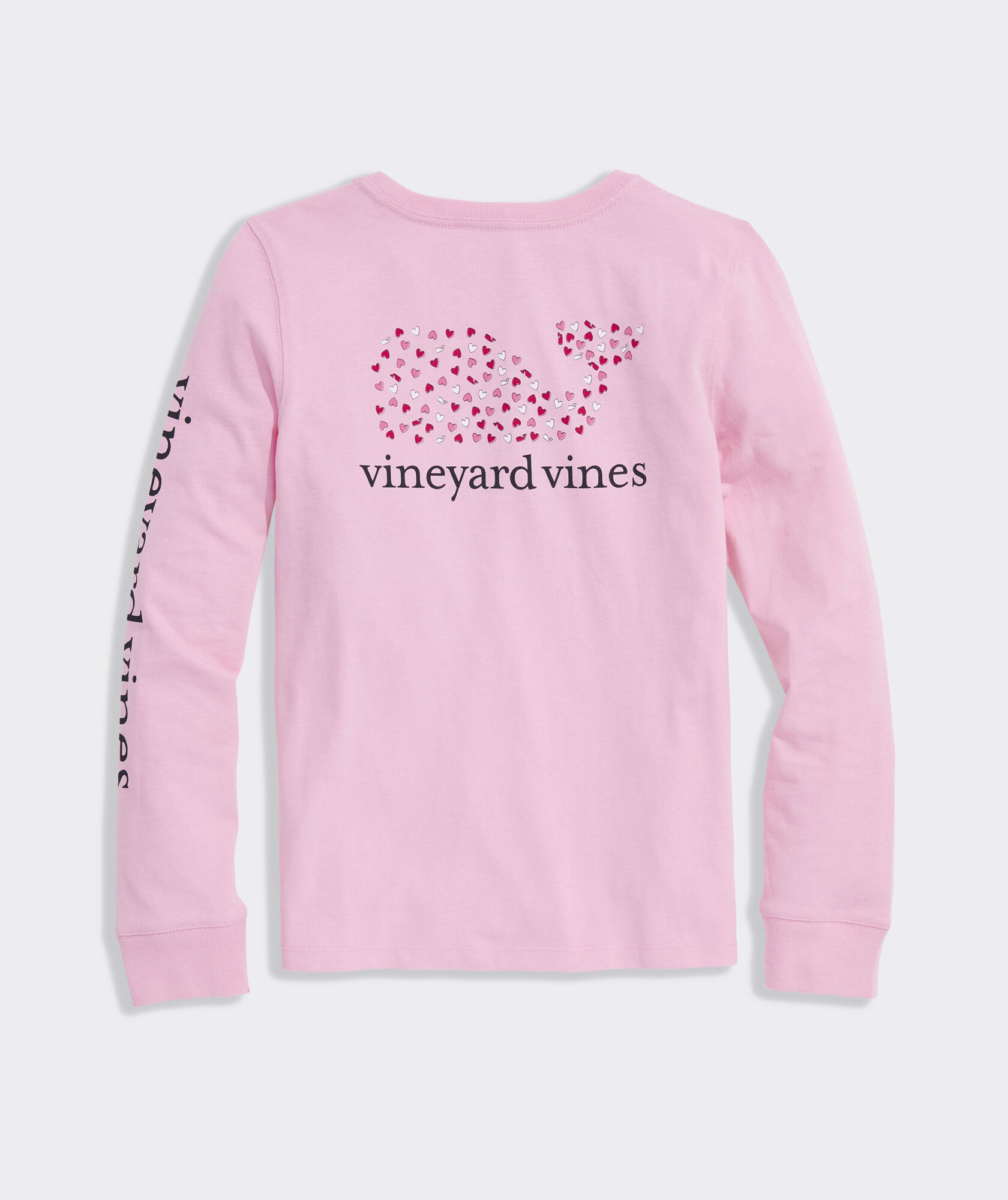 Girls' Hearts And Whales Long-Sleeve Pocket Tee