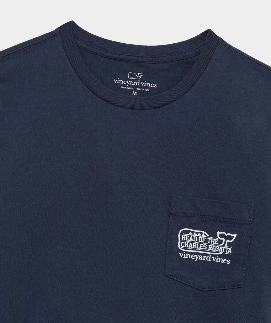 Head Of The Charles® Whale Outline Long-Sleeve Pocket Tee
