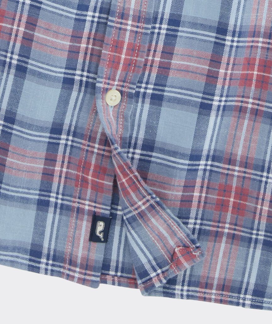 Folly Beach Plaid Island Cotton Shirt