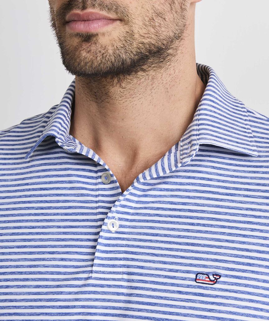 Performance Heathered Winstead Stripe Sankaty Polo