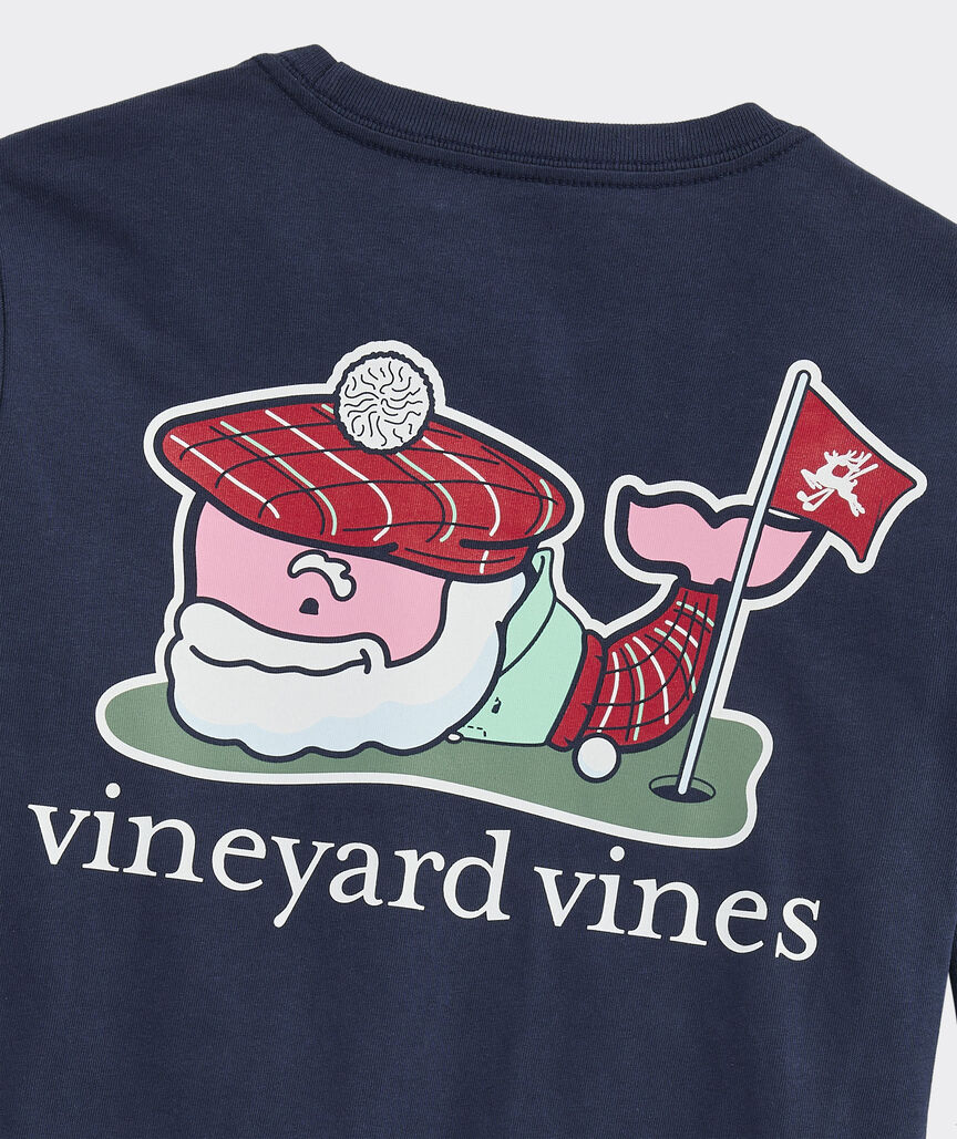 Boys' Golfer Santa Whale Long-Sleeve Pocket Tee