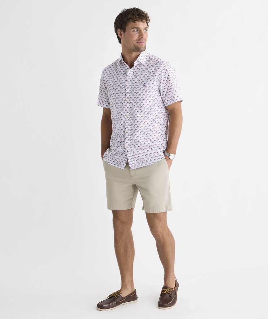 Cotton Flags & Stars Short-Sleeve Shirt