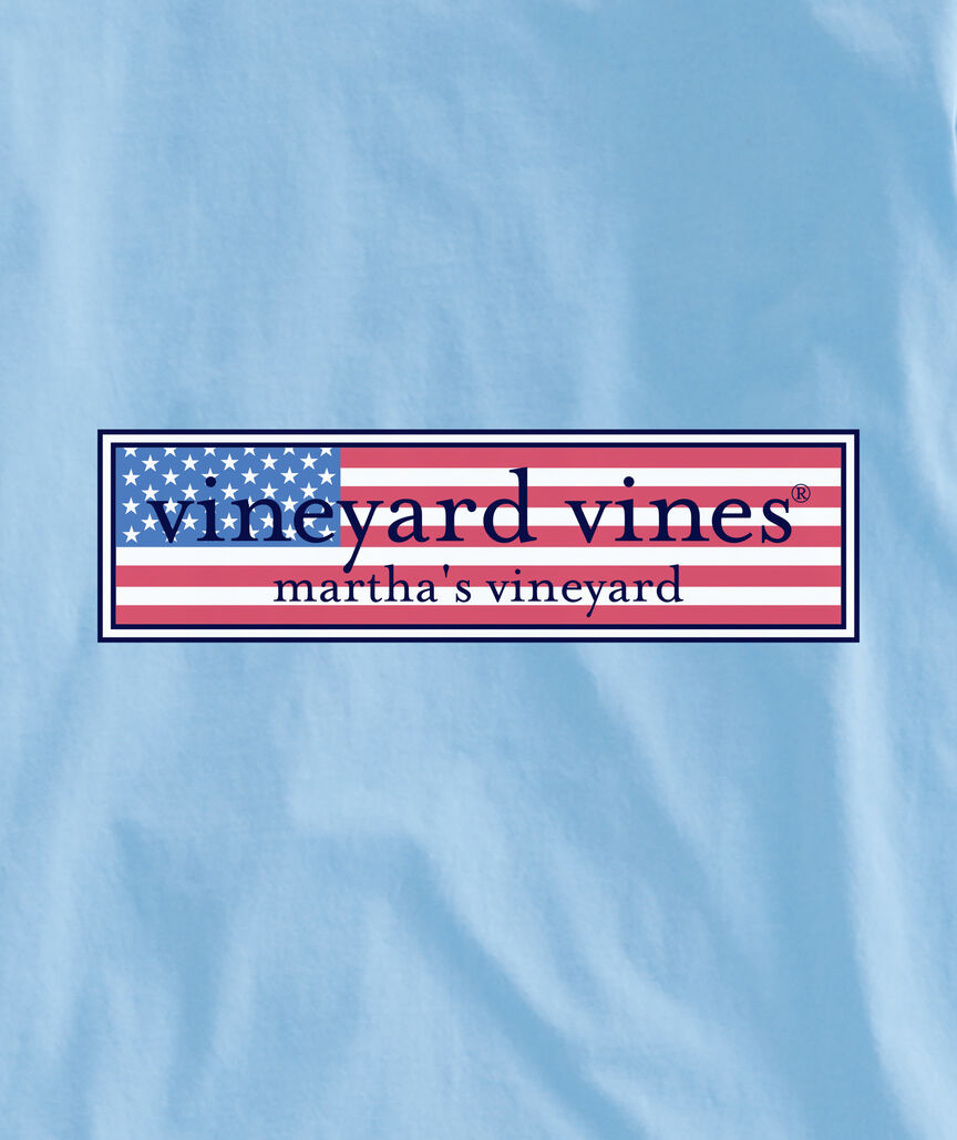 OUTLET Boys' Classic USA Logo Box Long-Sleeve Pocket Tee