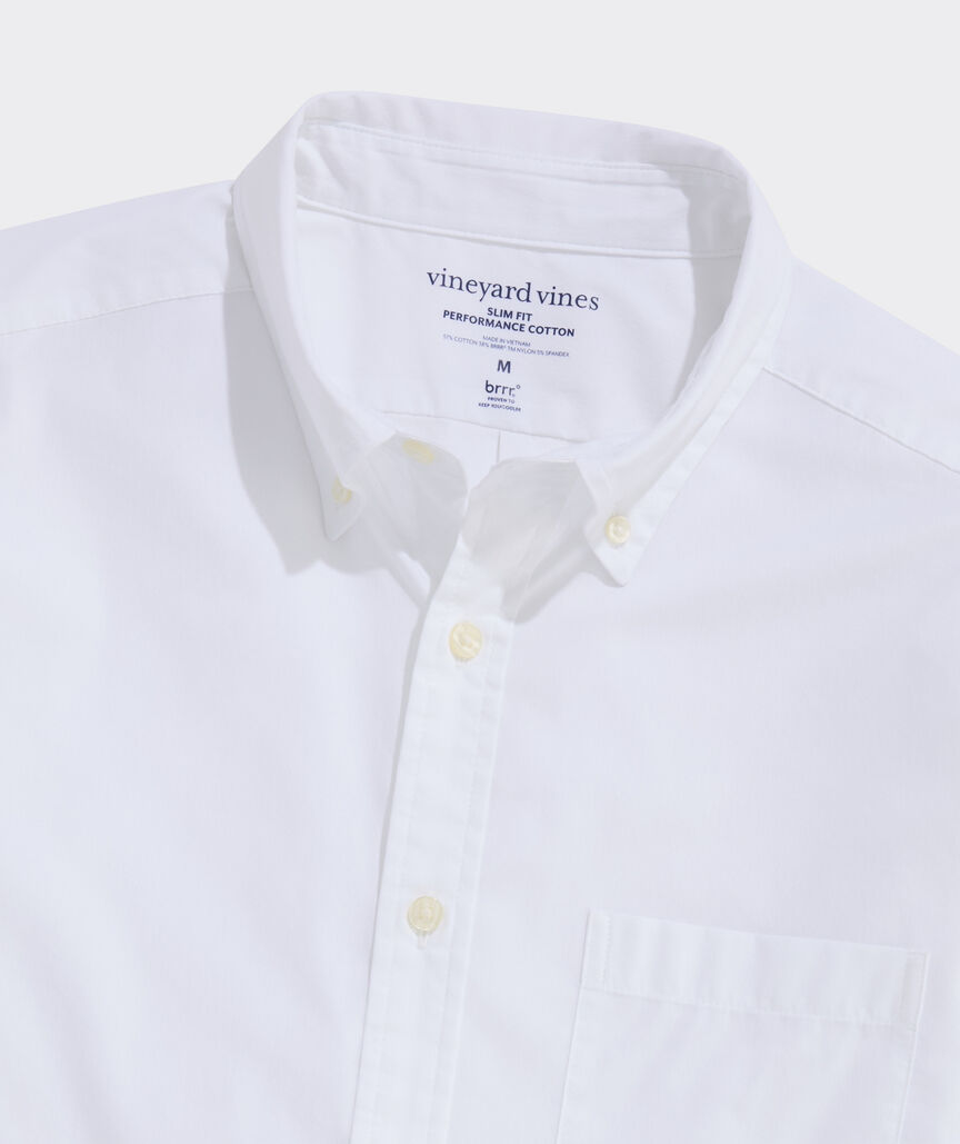 Performance Cotton Breakwater Solid Slim Fit Shirt