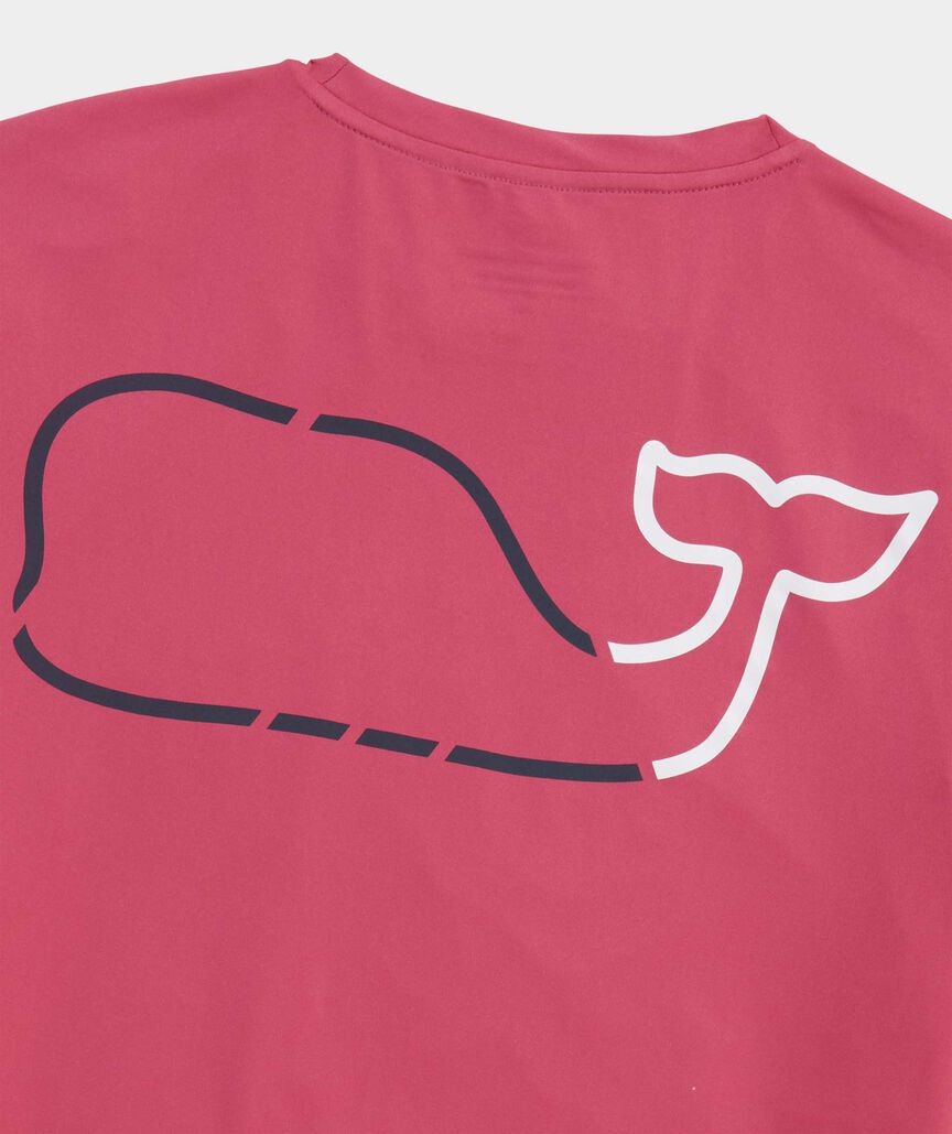 Performance On-The-Go Whale Outline Short-Sleeve Harbor Tee