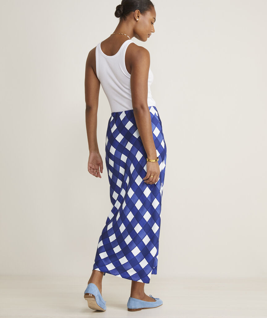 Satin Midi Slip Skirt