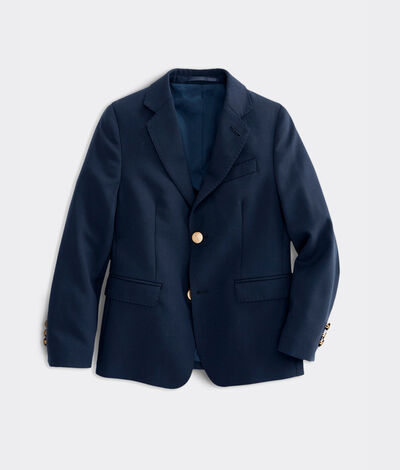Vineyard Vines Kids' Performance Boathouse Wool Blazer (2T-7) (Blue Blazer) (Size: 2T)