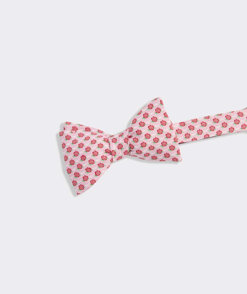 Kentucky Derby Roses & Whales Silk Bow Tie