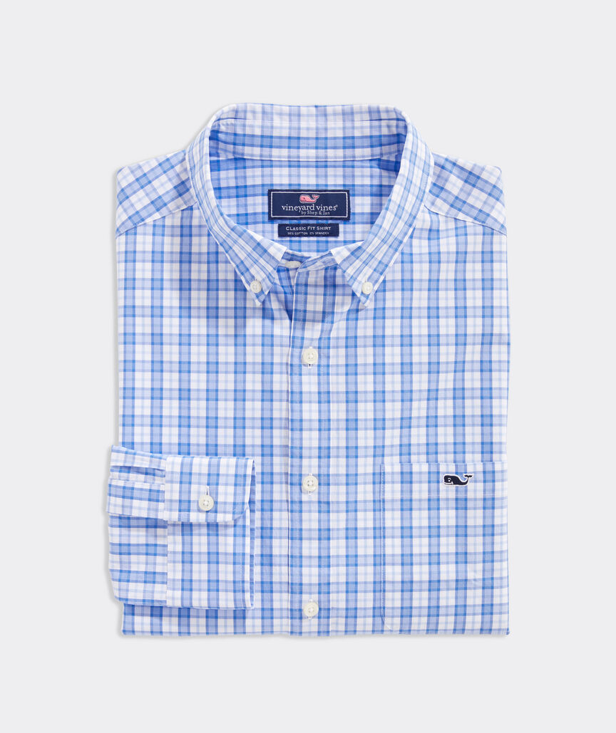 Stretch Cotton Plaid Shirt