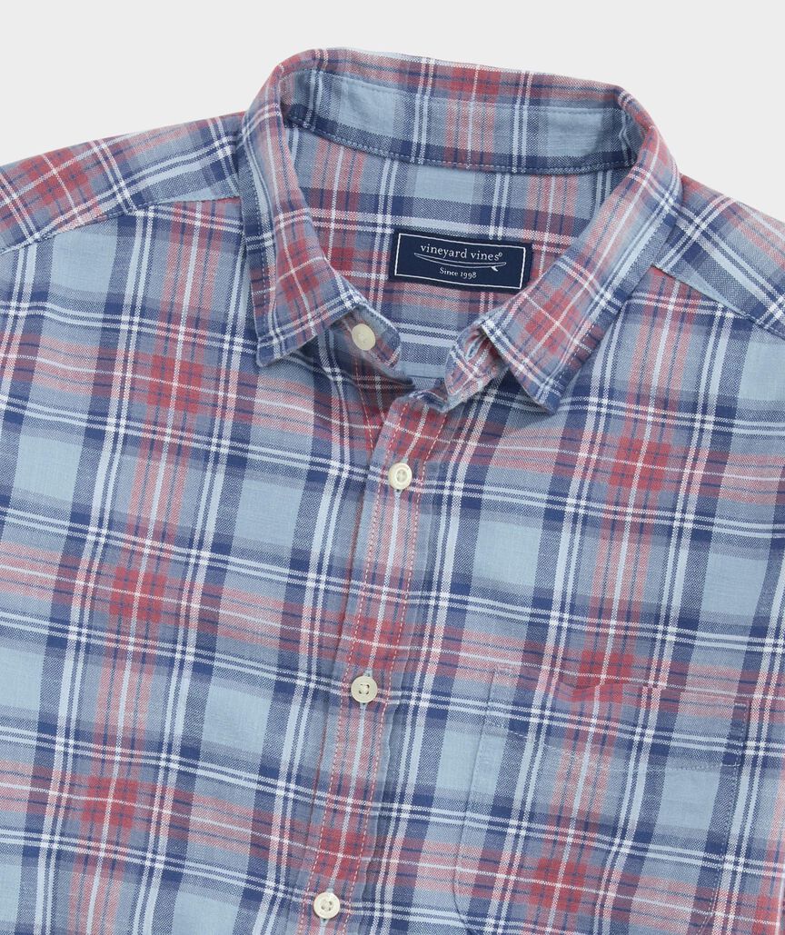 Folly Beach Plaid Island Cotton Shirt
