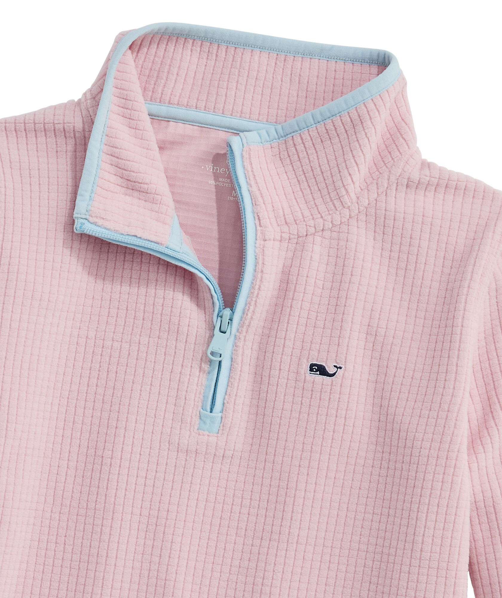 OUTLET Girls' Grid Fleece Quarter-Zip