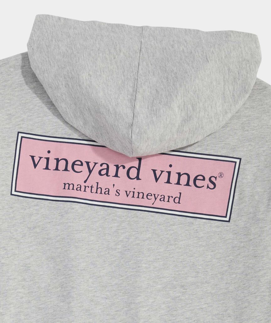 Classic Logo Box Cotton Long-Sleeve Hoodie Tee