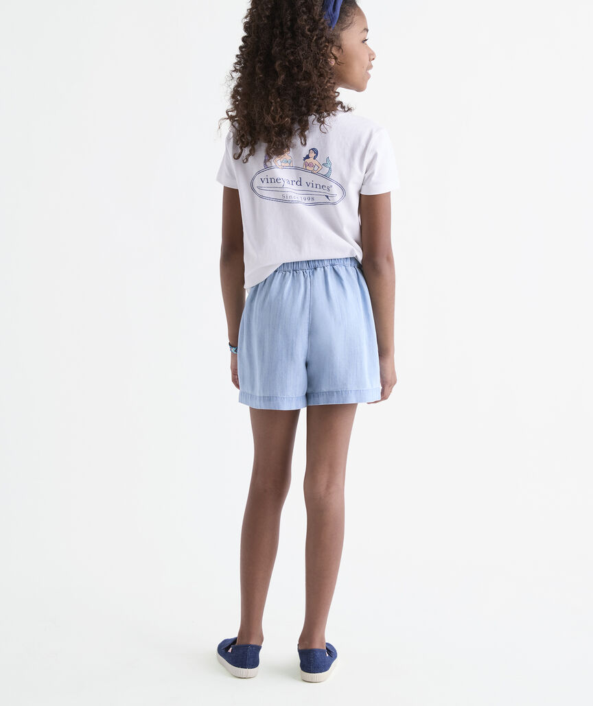 Girls’ Coastline Chambray Shorts