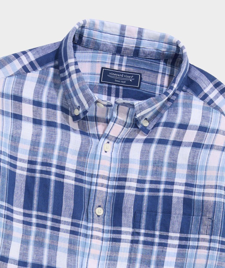 Pelican Point Plaid Linen Shirt