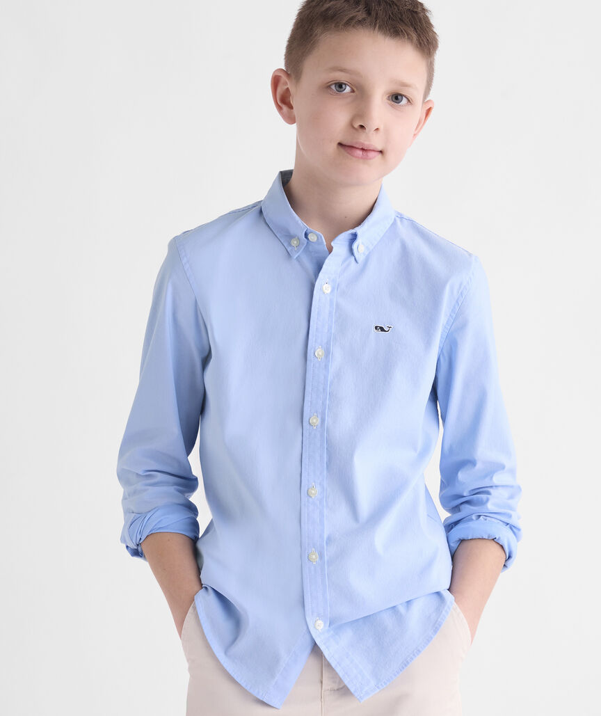 Boys' Performance Cotton Breakwater Solid Shirt