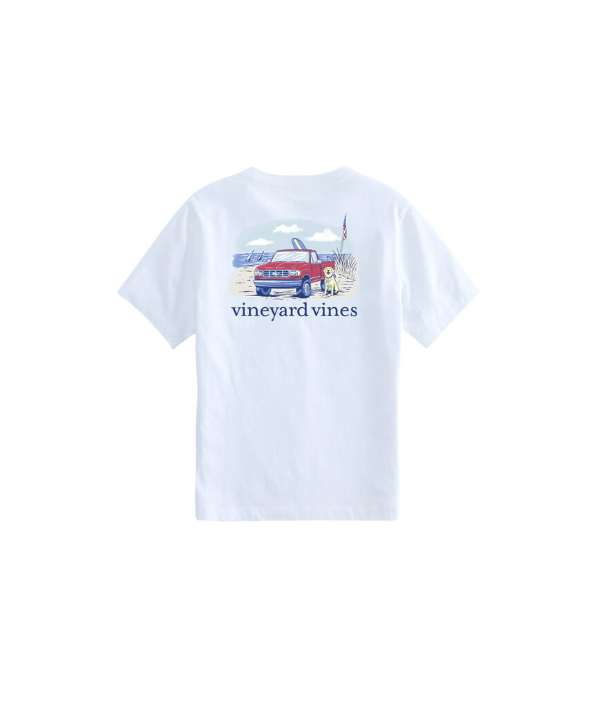OUTLET Boys' Truck On The Beach Short-Sleeve Pocket Tee