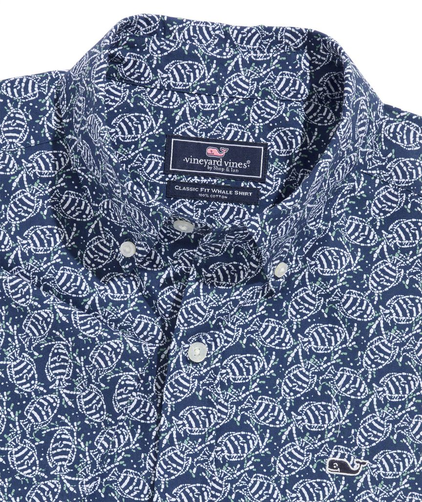 OUTLET Poplin Short-Sleeve Batik Fish Shirt