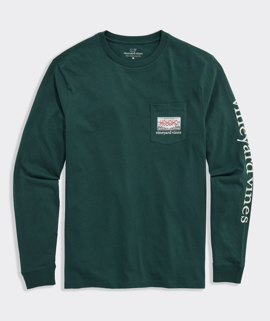 Ho Ho Ho Drive Long-Sleeve Pocket Tee