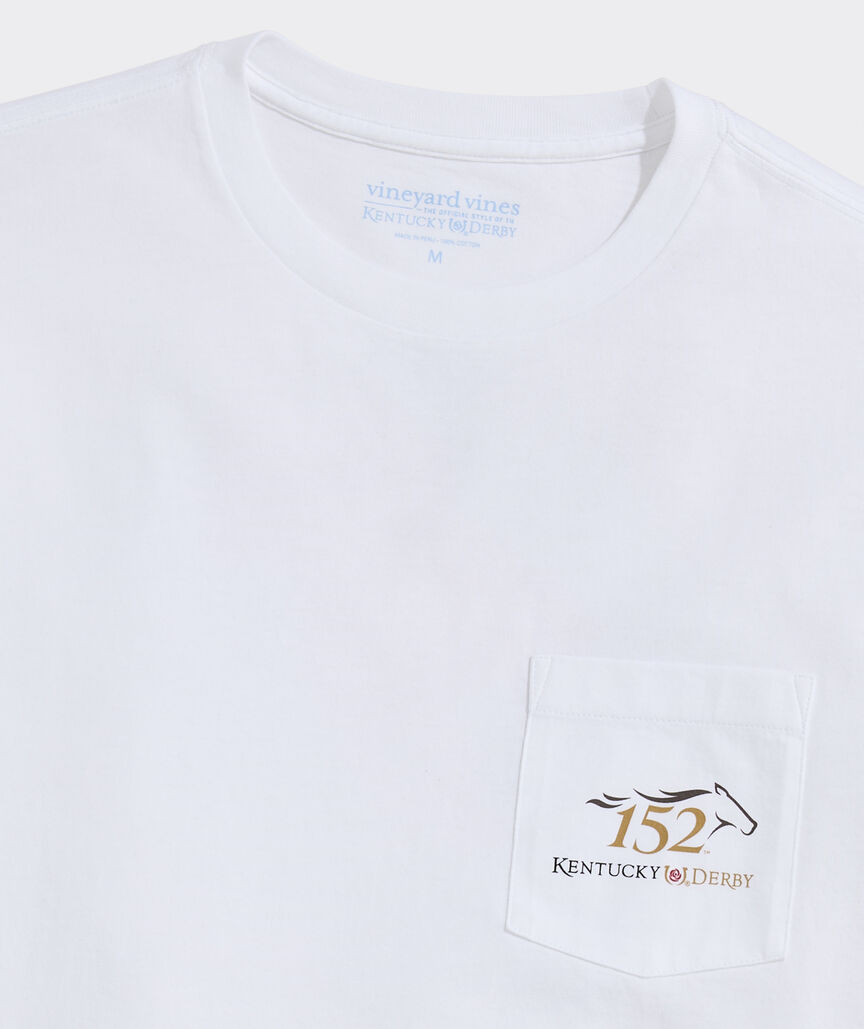Kentucky Derby Across The Finish Line Short-Sleeve Pocket Tee