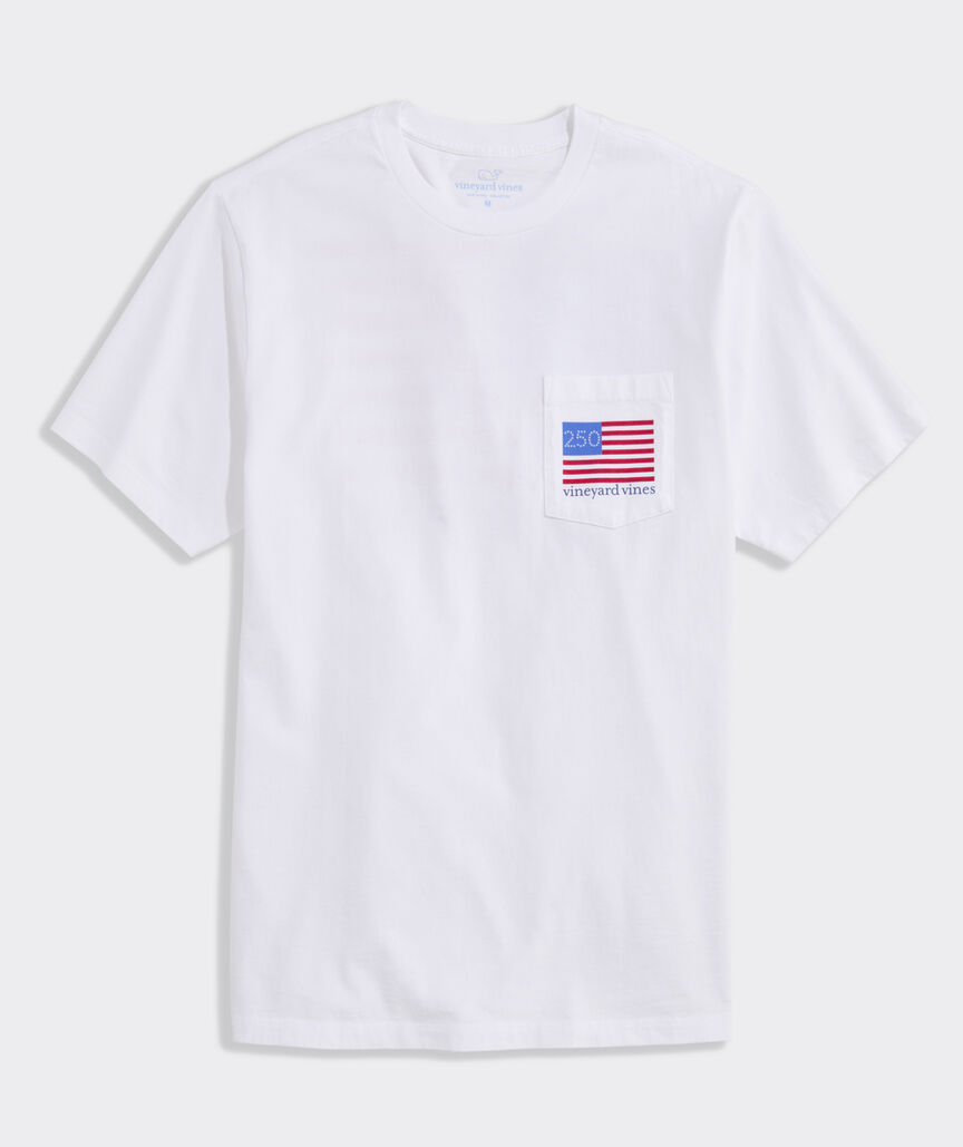 Whale USA Flag Short-Sleeve Pocket Tee