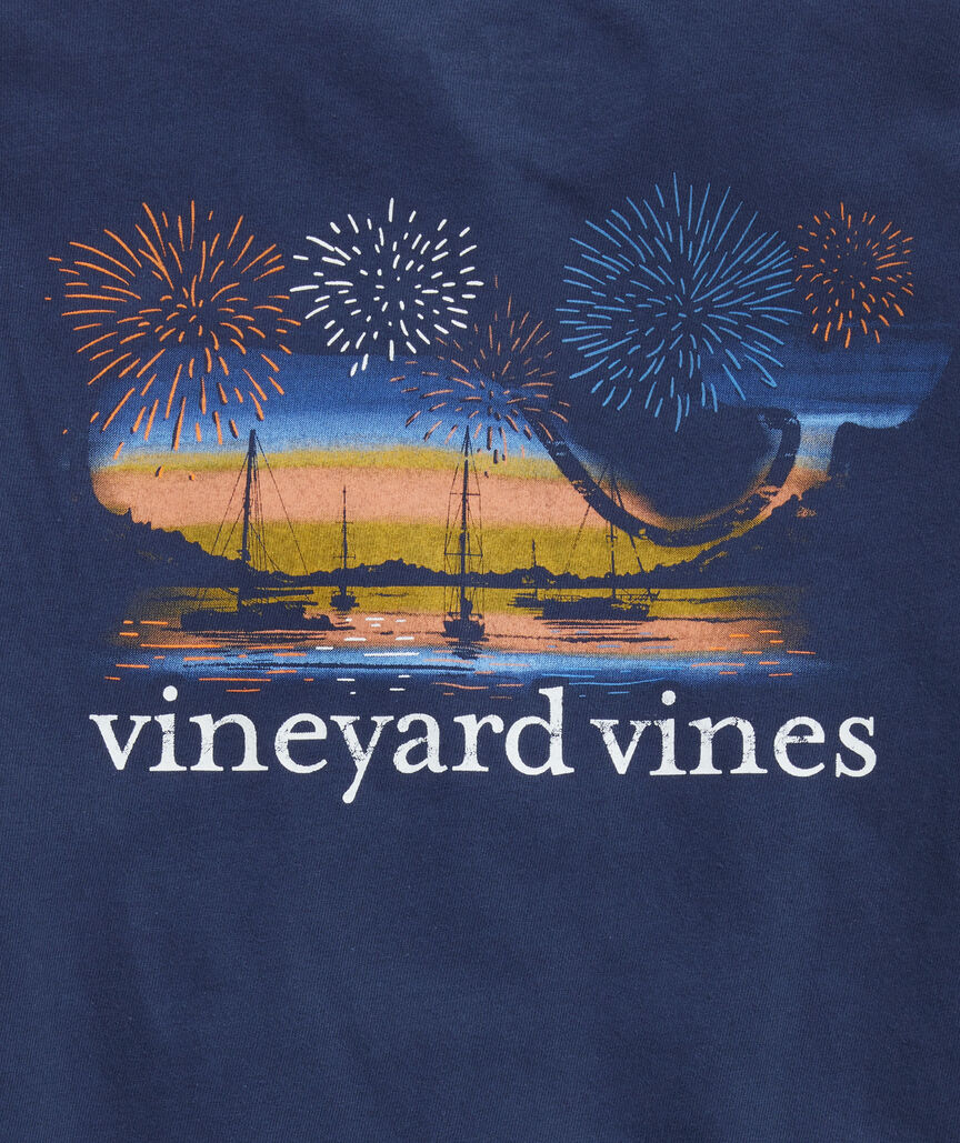 Boys' Fireworks Sunset Glow-In-The-Dark Long-Sleeve Pocket Tee