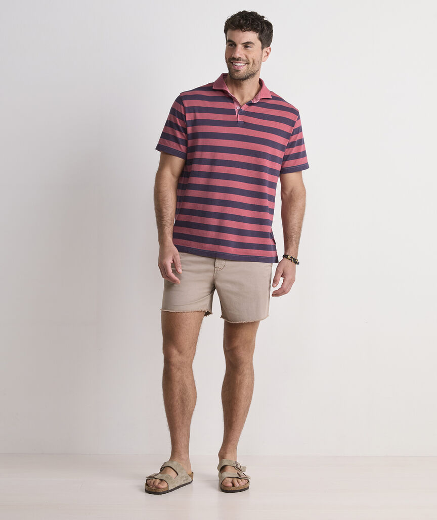 Lived-In Stripe Pique Polo