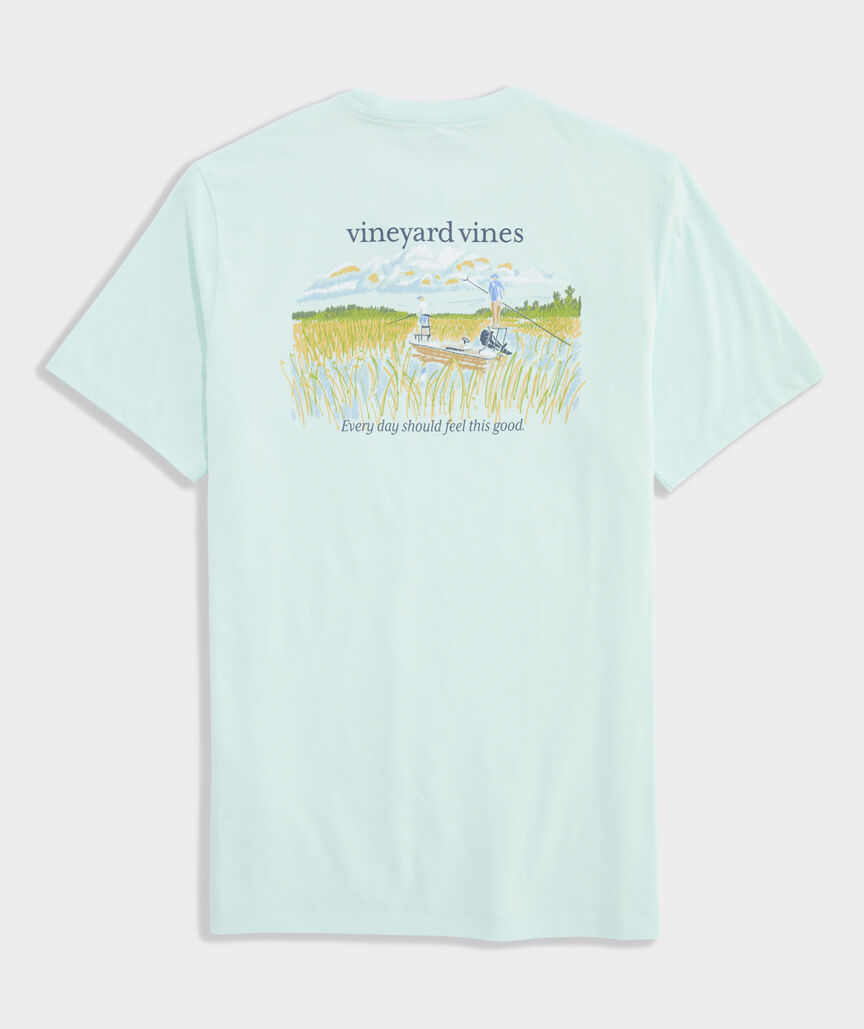 Marsh Sketched Scenic Short-Sleeve Pocket Tee