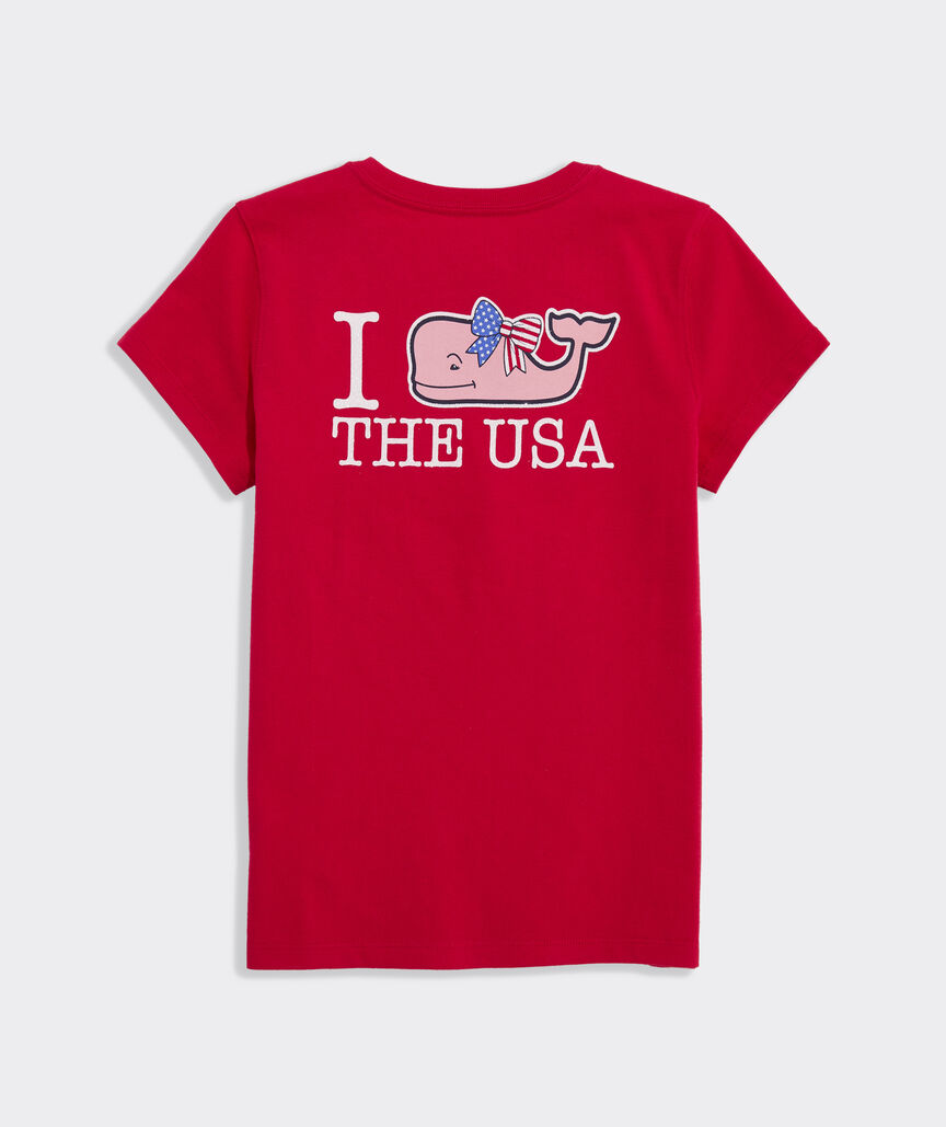 Girls' I Whale the USA Short-Sleeve Pocket Tee