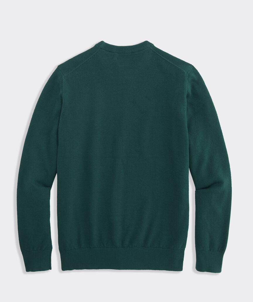 Textured Cotton Crewneck