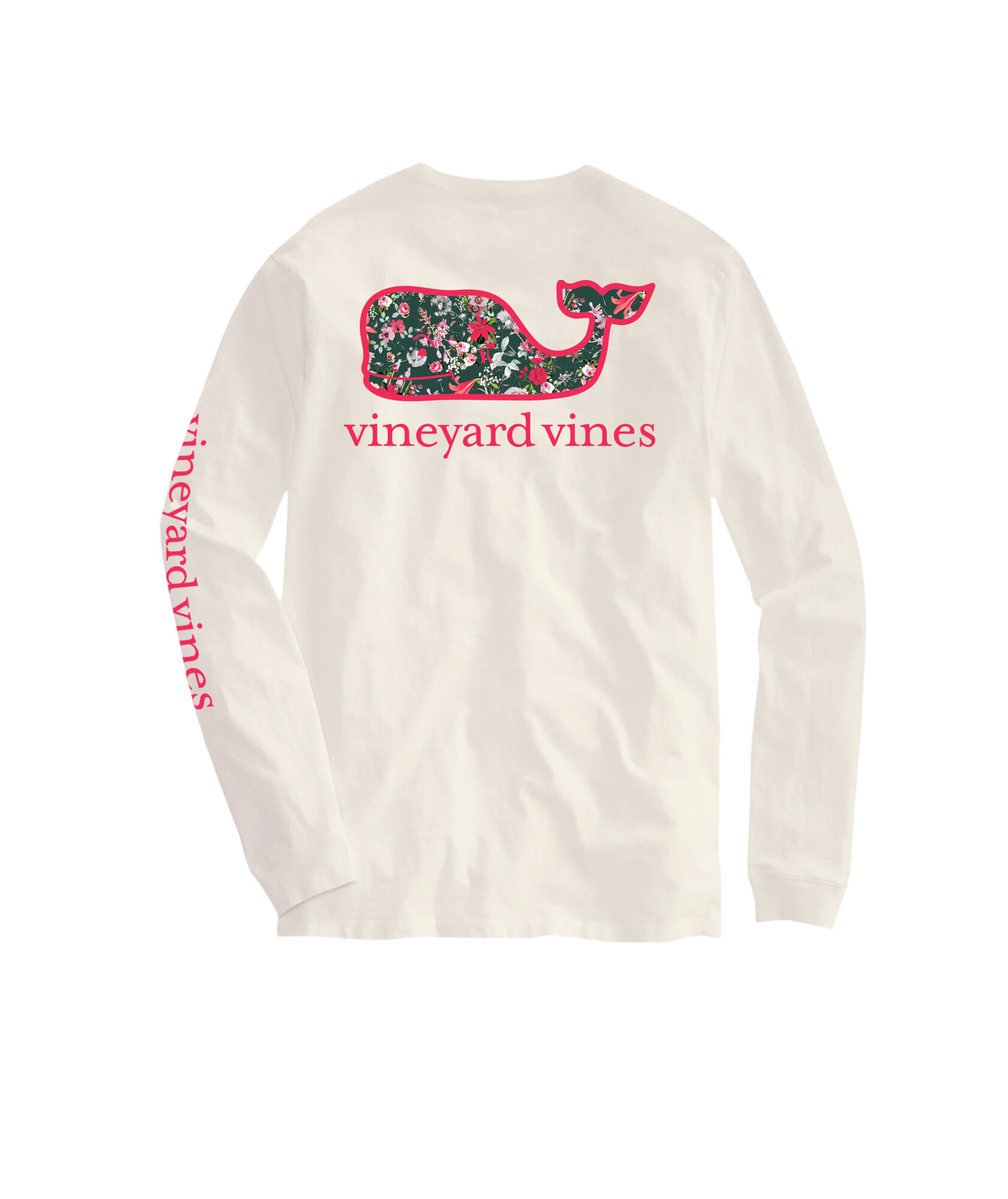 OUTLET Flower Field Whale Long-Sleeve Pocket Tee