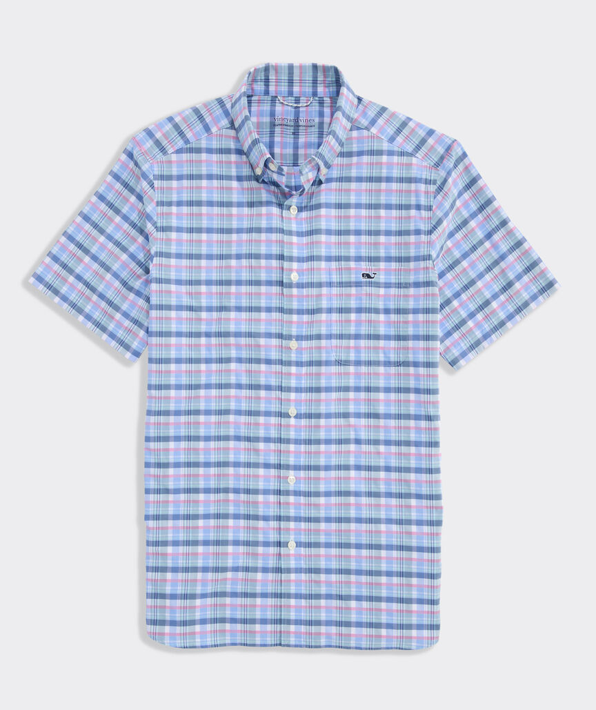 Performance Plaid Short-Sleeve Featherweight Shirt