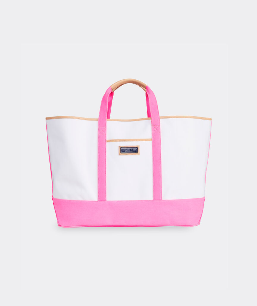 Neon Tortola Canvas Oversized Tote