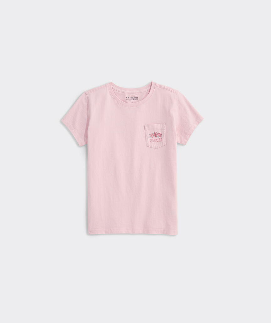 Kentucky Derby Girls' Run For The Roses Short-Sleeve Pocket Tee