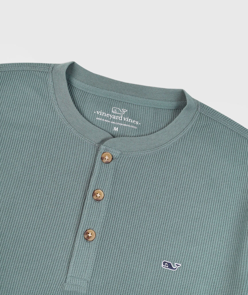 OUTLET Waffle-Knit Long-Sleeve Henley
