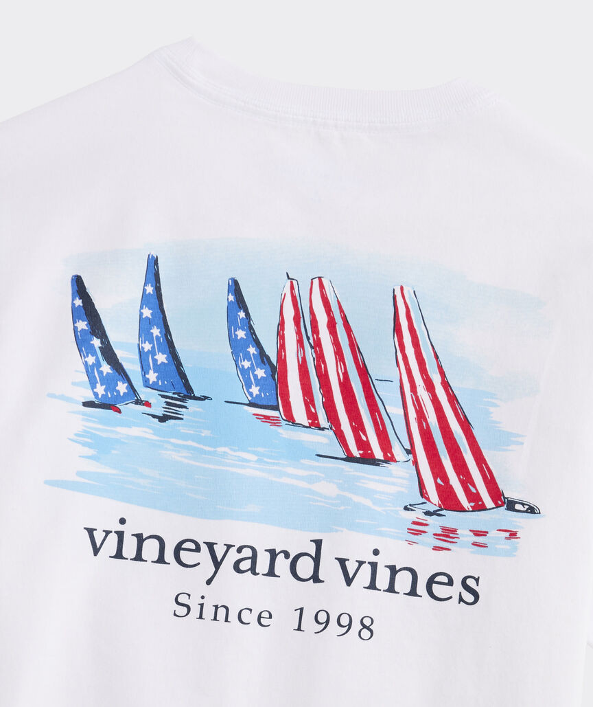 Boys' USA Sailing Short-Sleeve Pocket Tee