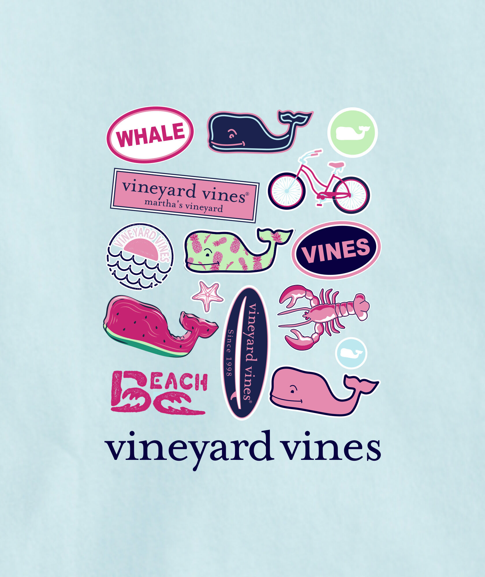 Vineyard Vines OUTLET Girls' Multi Sticker Long-Sleeve Pocket Tee | The  Summit, image size:1680x2000