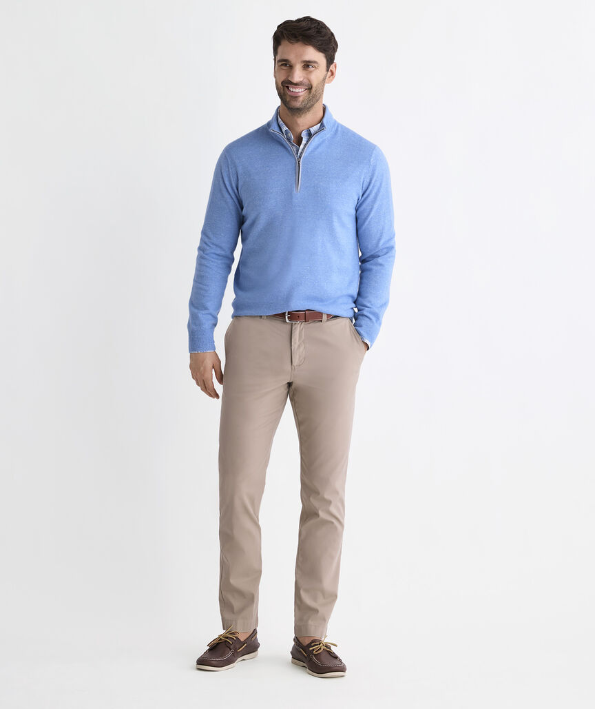 Cashmere Linen Quarter Zip