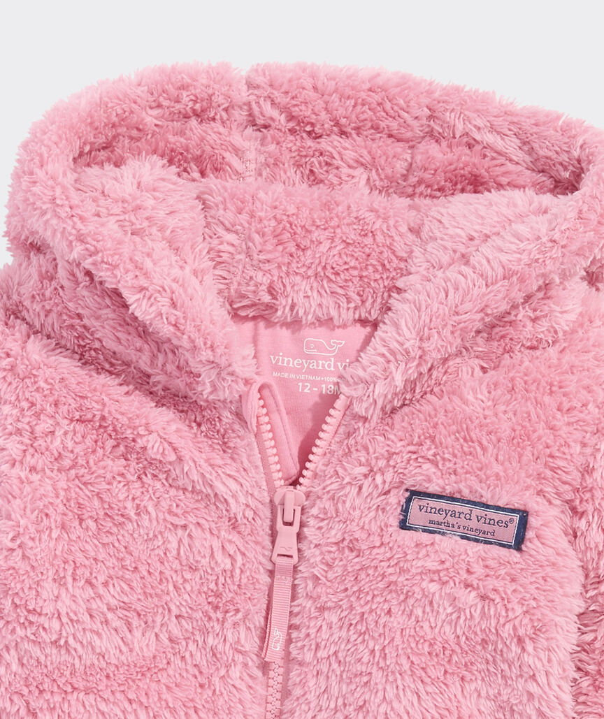 Baby Teddy Fleece Hooded Jumpsuit