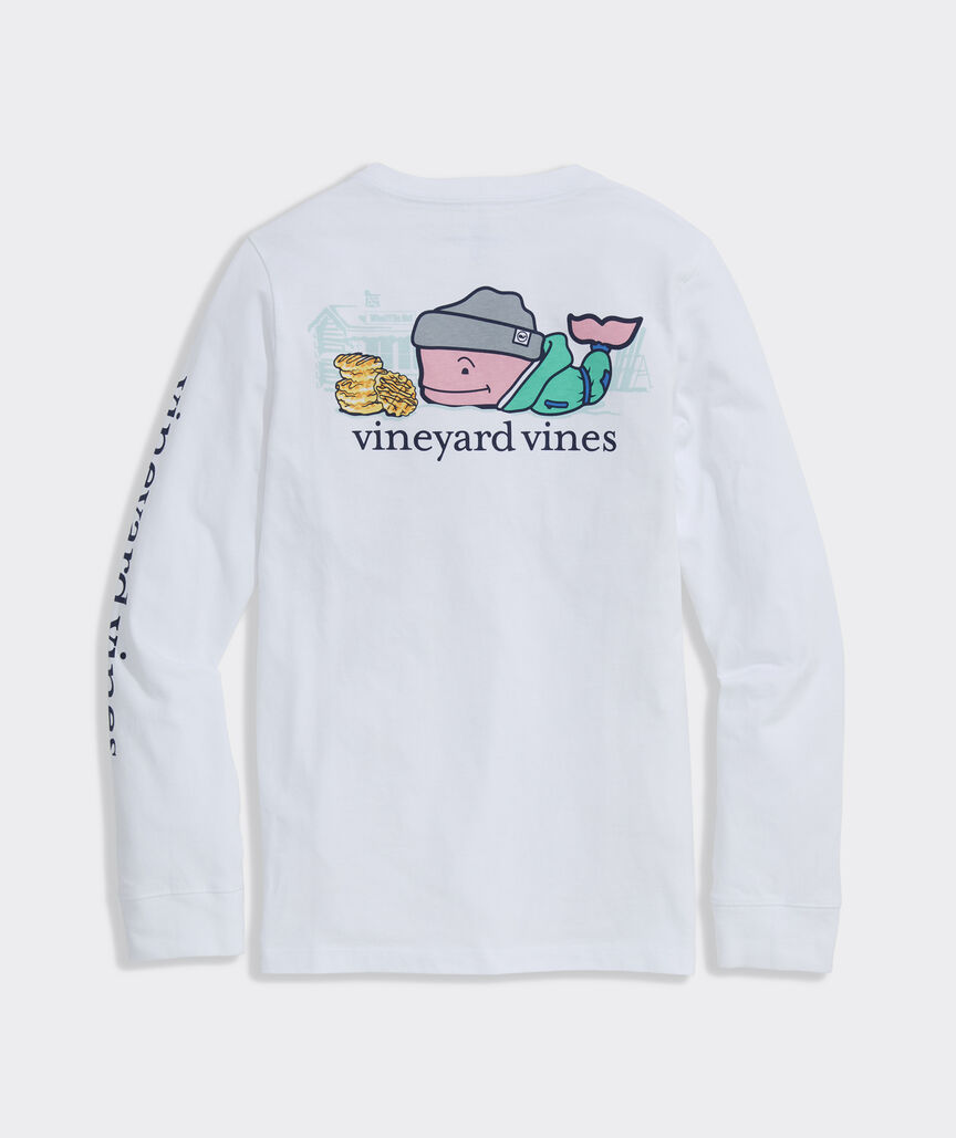Kids' Ski Waffle Whale Long-Sleeve Pocket Tee