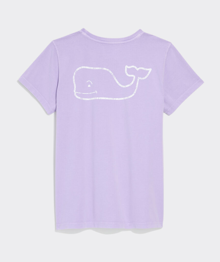 Women's Garment-Dyed Vintage Whale Short-Sleeve Pocket Tee