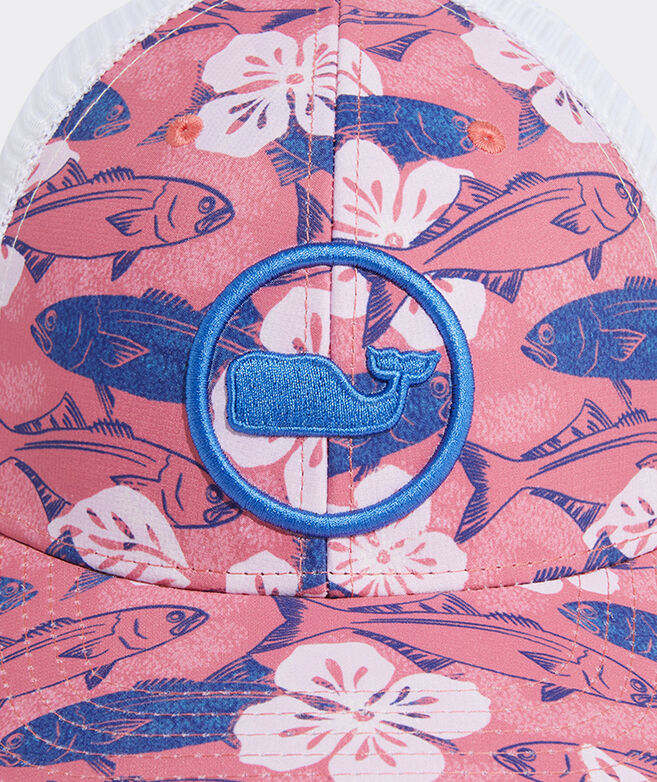 Floral Fish Whale Dot Trucker Hat